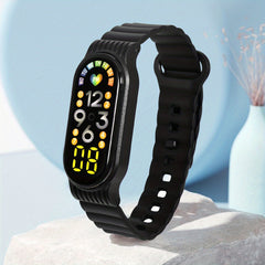 Boys Teens Heart Weekly Date Touch Sports LED Watch