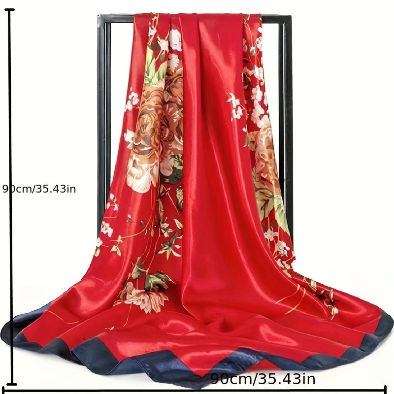Leopard Chain Print Silk Square Scarf Bandana Casual Neckerchief