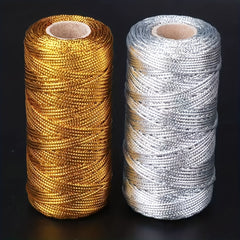2 Rolls 100m Golden Onion Thread Rope For Gift Wrapping DIY Decor