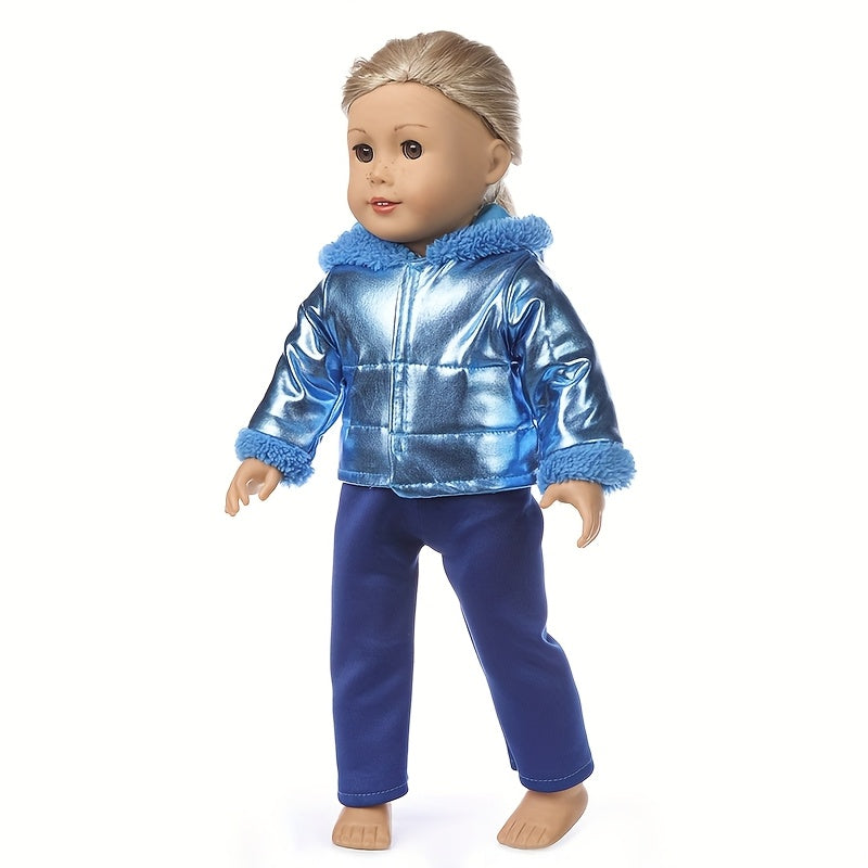 17" Doll Clothes Set for Synthetic Gemstone Doll - Blue Pants Outfit