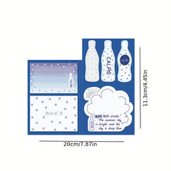 6 Styles Sticky Notes Set 120 Sheets Multifunctional Stationery Gift