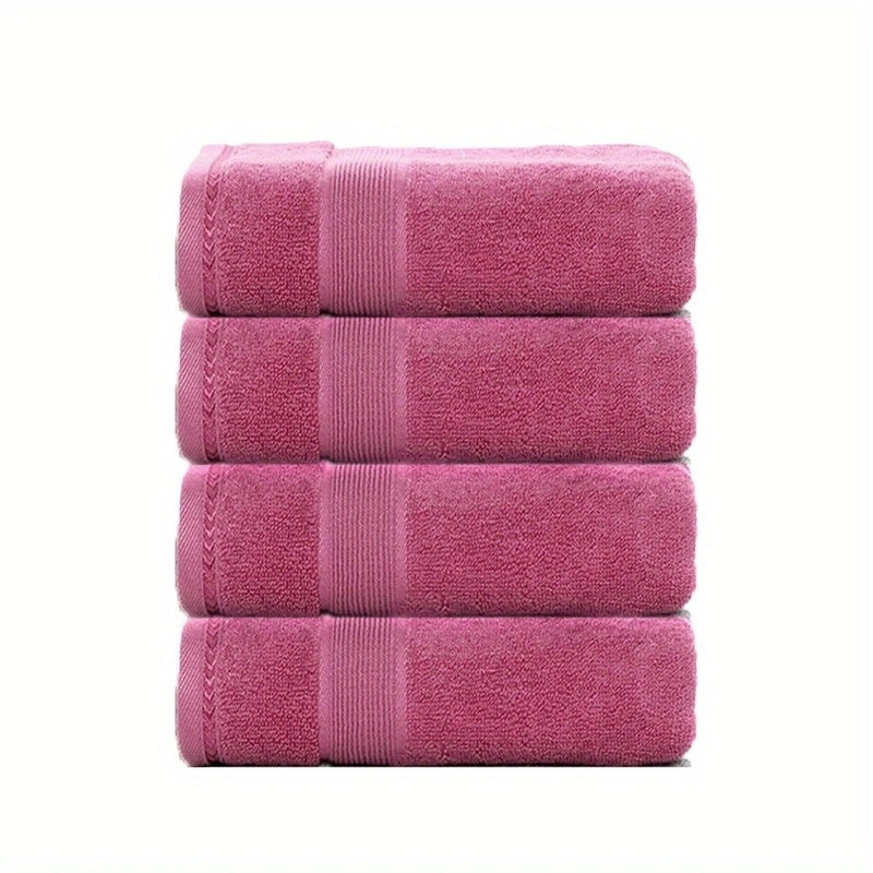 4pcs Soft Cotton Hand Towels Set Highly Absorbent Face Towels For Bathroom Gym