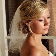 2 Pack Romantic Style Short Bridal Veil with Hair Comb Wedding Accessories