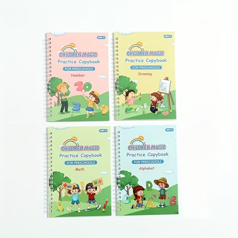Kids English Practice Notebook with Copy Control Pen