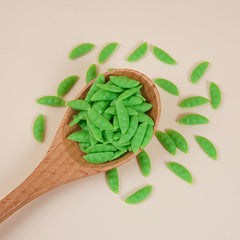 20pcs Mini Pea Pods Realistic Green Plastic Food Toys for Mini Kitchen Playset