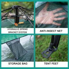 Waterproof Quick Opening Camping Tent Portable Single Layer Tent