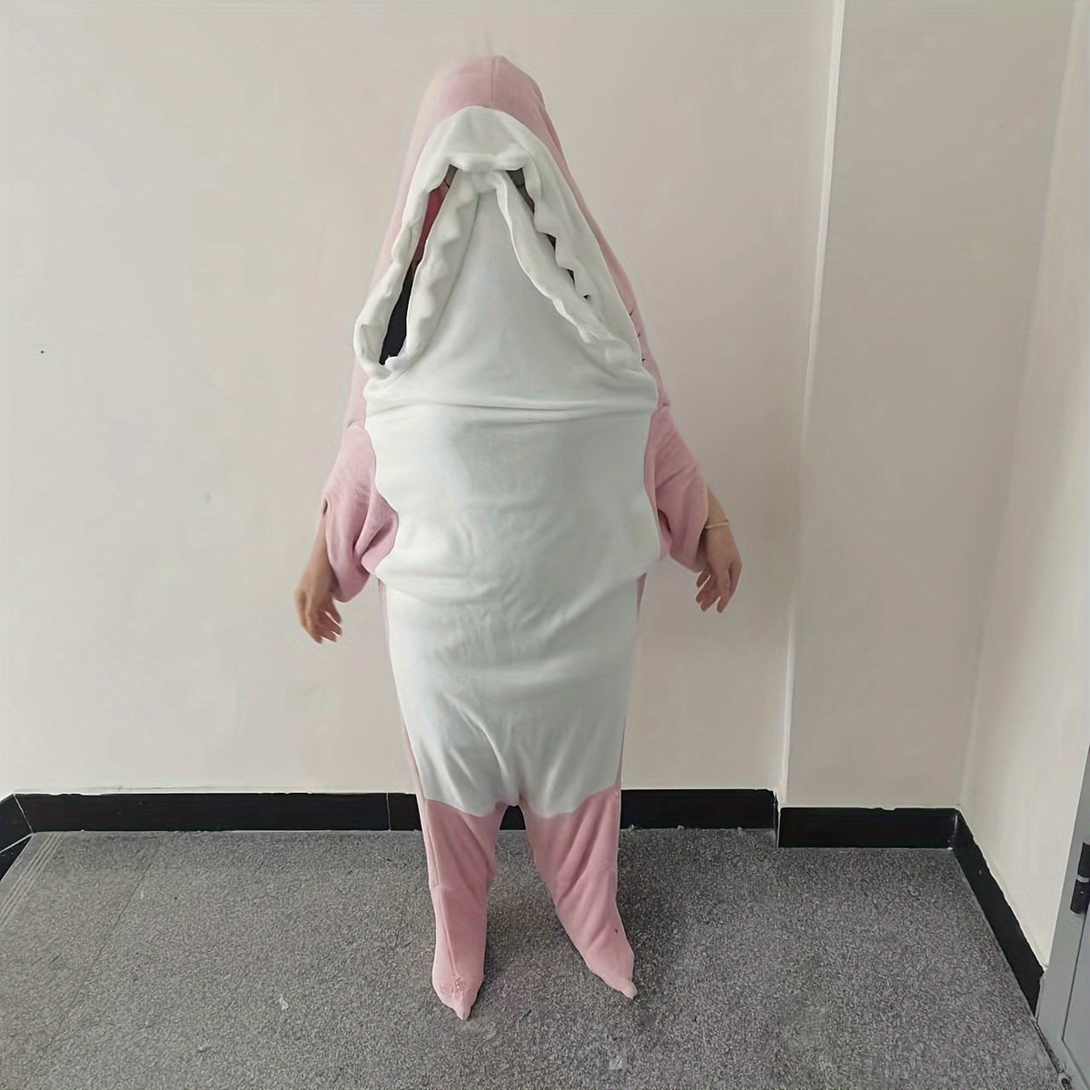 Pink Shark Blanket Soft Cozy Flannel Hoodie Sleeping Bag Wearable Shark Blanket
