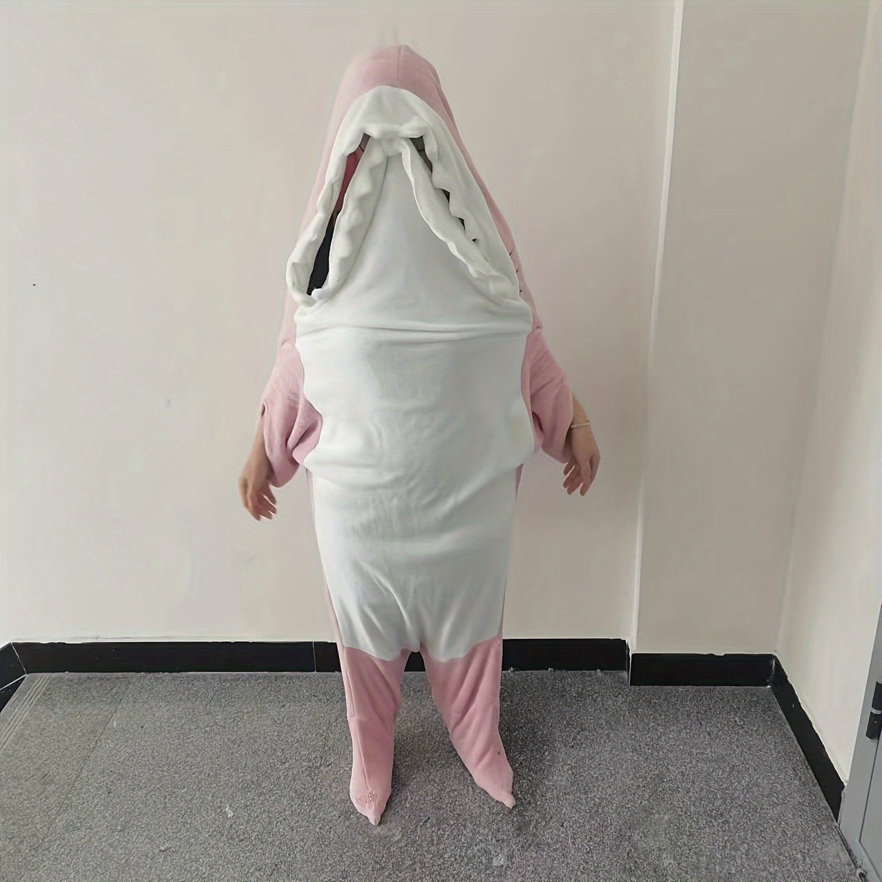 Shark Blanket Cozy Flannel Hoodie Sleeping Bag for Indoor & Outdoor
