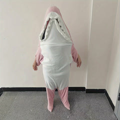 Shark Blanket Cozy Flannel Hoodie Sleeping Bag for Indoor & Outdoor