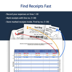 Expense Envelopes & Receipts Organizer 12pcs Set