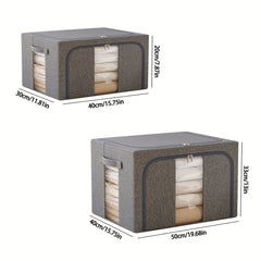 Large Capacity Storage Bag with Handles Portable Folding Clothes Storage Box