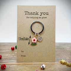Flower Pendant Keychain Keyring Teacher Gift Travel Gift