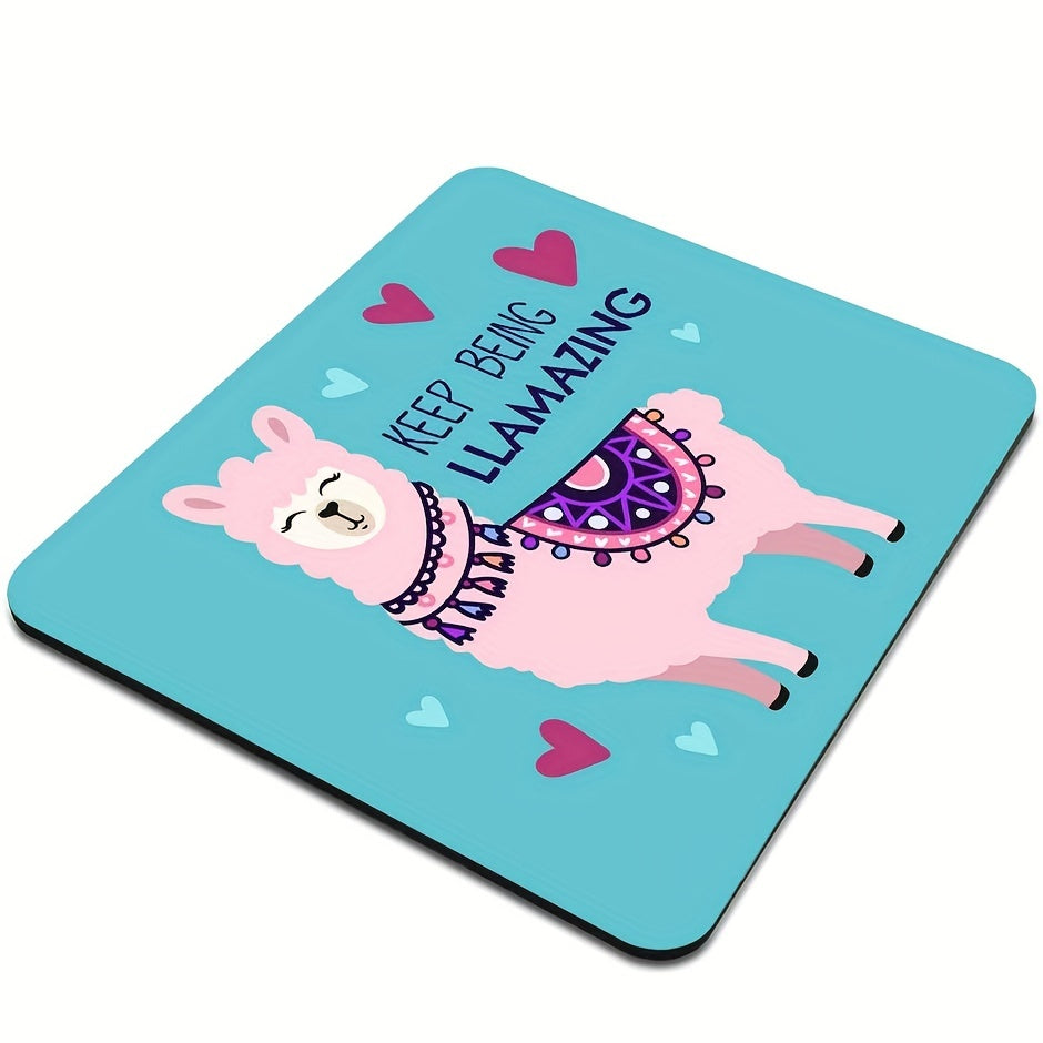 Custom Llama & Heart Mousepad for Gaming Office & School Supplies