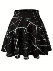 Kpop Polka Dot Skater Skirt Ruffle A Line Mini Skirt