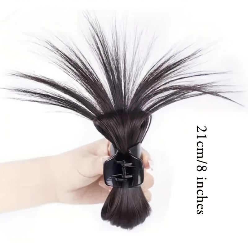 Feather Shuttlecock Hair Bun Clip Synthetic Fiber Hair Extensions
