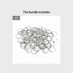 50 Pack 1 Inch Loose Leaf Binder Rings for Index Cards Flash Cards