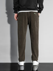 Men's Fleece Joggers Drawstring Pocket Windproof Sweatpants