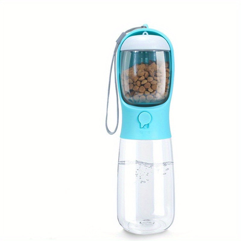 Portable Dog Water Bottle with Food Container for Pets