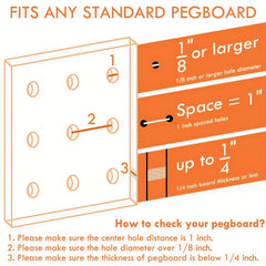 12pcs Pegboard Bins Cups Hooks Set, Tools Storage System Kit