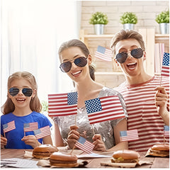 American Flag Sunglasses Top Bar Aviator Sun Shades Patriotic Glasses