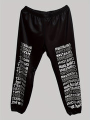 Women's High Rise Letter Print Pants