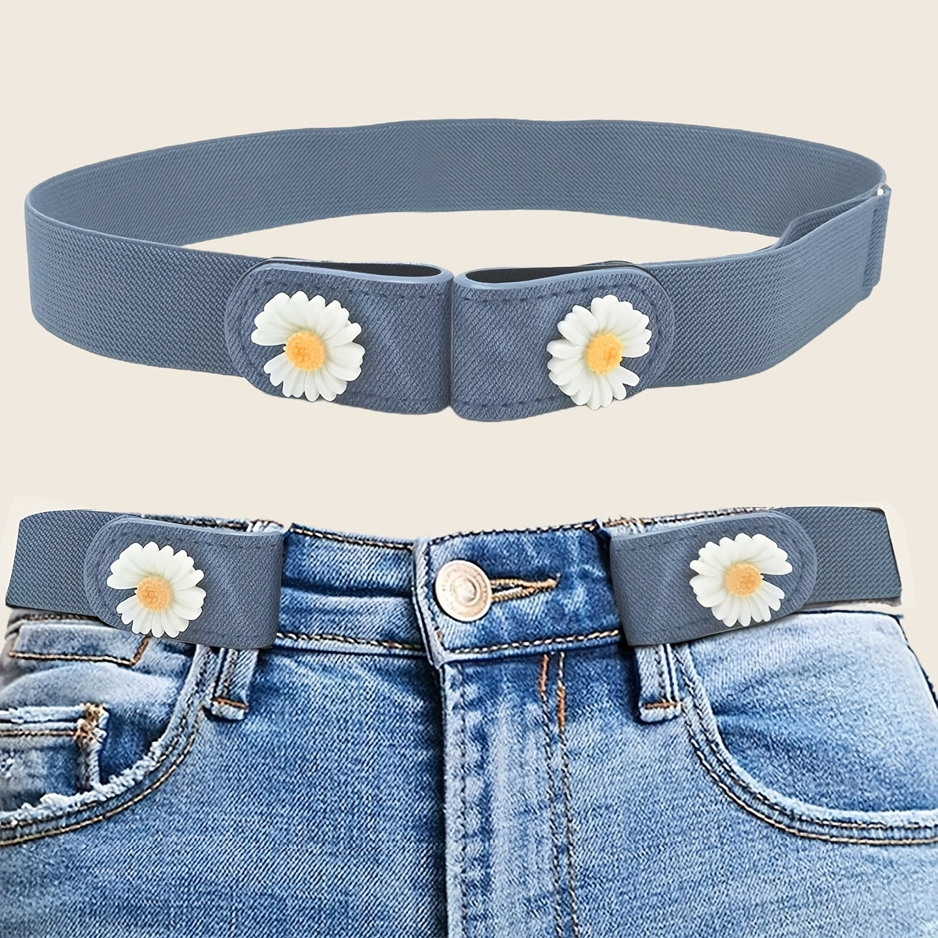 Daisy Decor No Buckle Belt Stretch Women's Belt