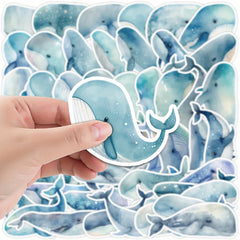 50pcs Whale Marine Organism Stickers for DIY Decoration