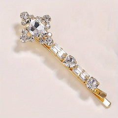 Vintage Rhinestone Hair Pin Alloy Hairpin Glitter Hair Clip