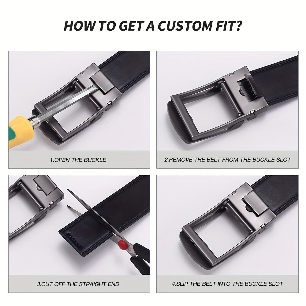 High End Cowhide Leather Men's Business Belt