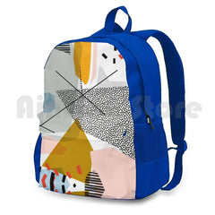 Retro Outdoor Hiking Backpack Waterproof Camping Travel Mid Century Modern