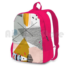 Retro Outdoor Hiking Backpack Waterproof Camping Travel Mid Century Modern