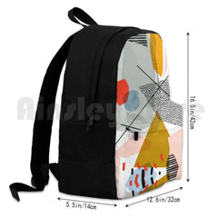 Retro Outdoor Hiking Backpack Waterproof Camping Travel Mid Century Modern