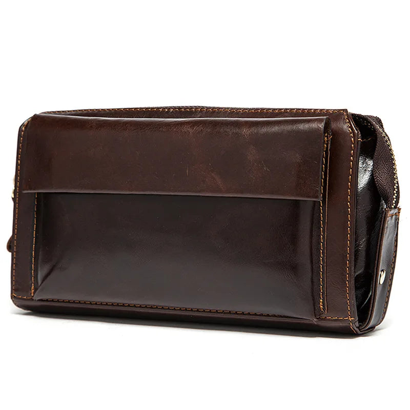 Genuine Leather Men's Wallet Long Section