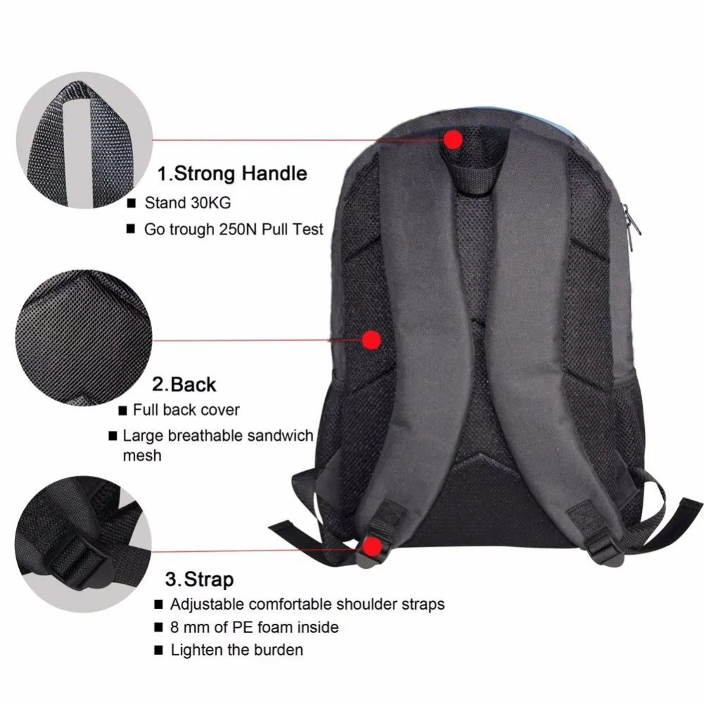 3D Ball Soccerly Pattern Orthopedics Schoolbags for Boys