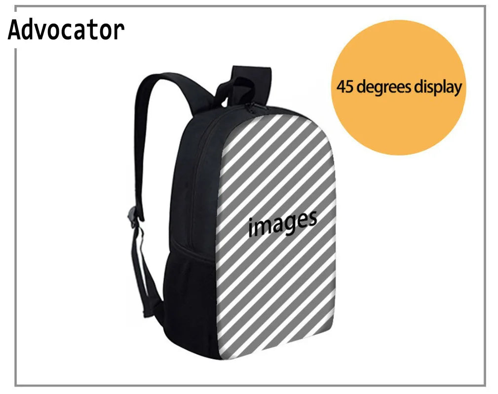 Library Book Cat Style Kids Backpack School Bags Satchel Girls Boys Bookbag