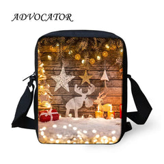 Christmas Santa Pattern Crossbody Bag for Teens and Kids