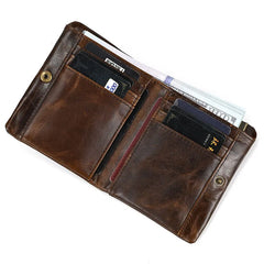 Oil Leather Wallet Coin Bag Multi-card Holder
