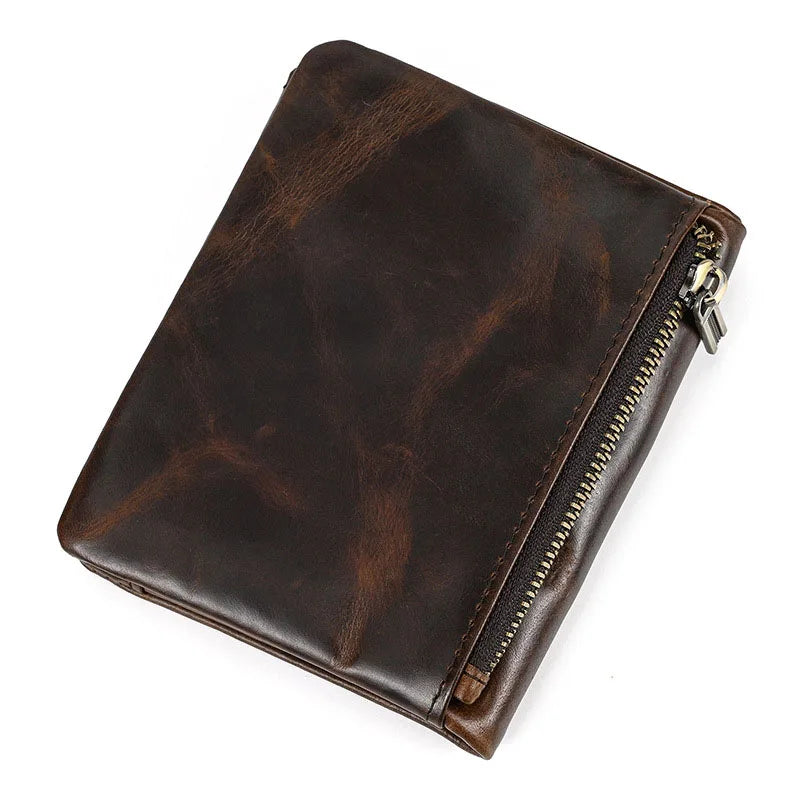 Oil Leather Wallet Coin Bag Multi-card Holder