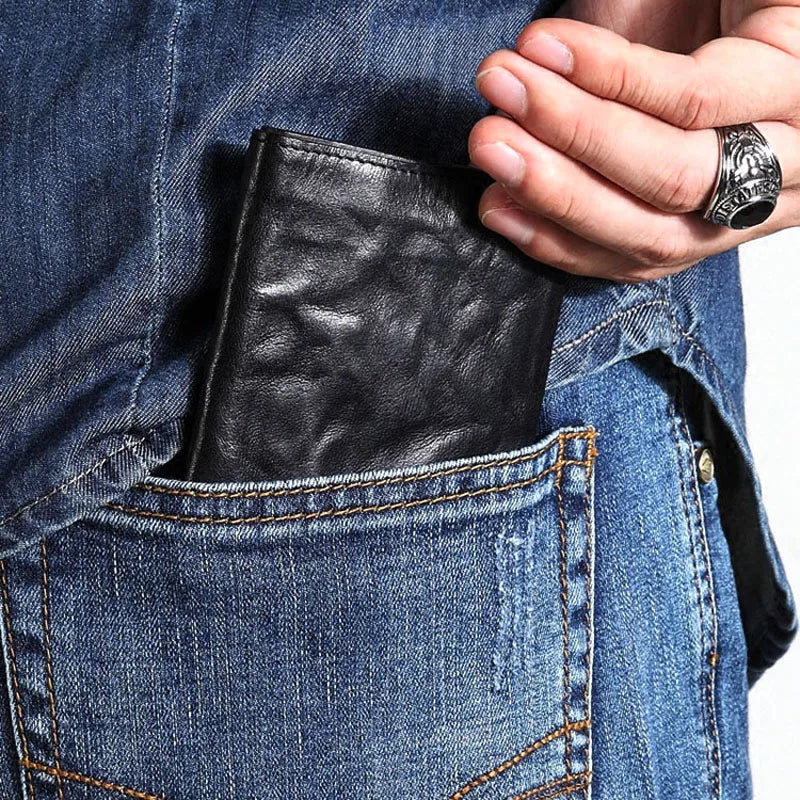 Men's Ultra-Thin Leather Clip Wallet