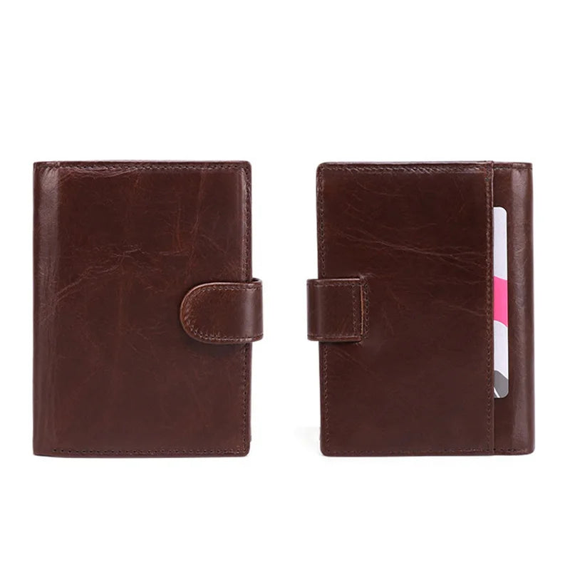 Retro Crazy Horse Leather Men's Wallet