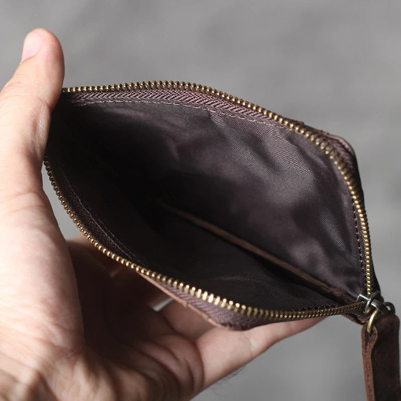 Retro Leather Wallet Large Capacity Driver's Bag
