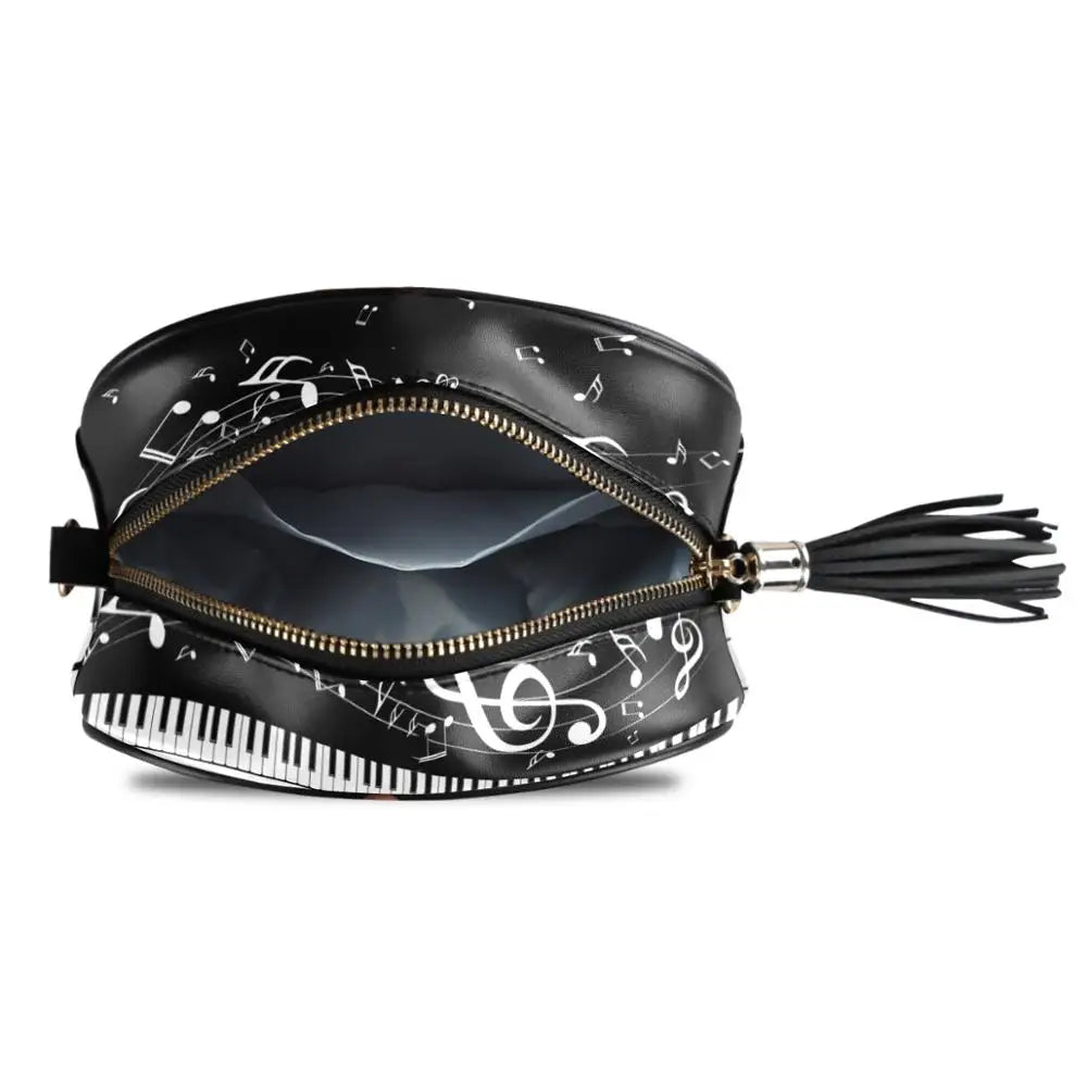 Music Note Piano Crossbody Bag Chain Messenger Shoulder Bag