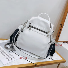 Vintage Leather Backpack for Women Small School Bagpack