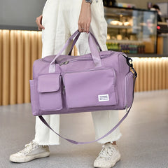 Waterproof Nylon Sports Gym Bag Large Capacity Shoulder Bag for Women