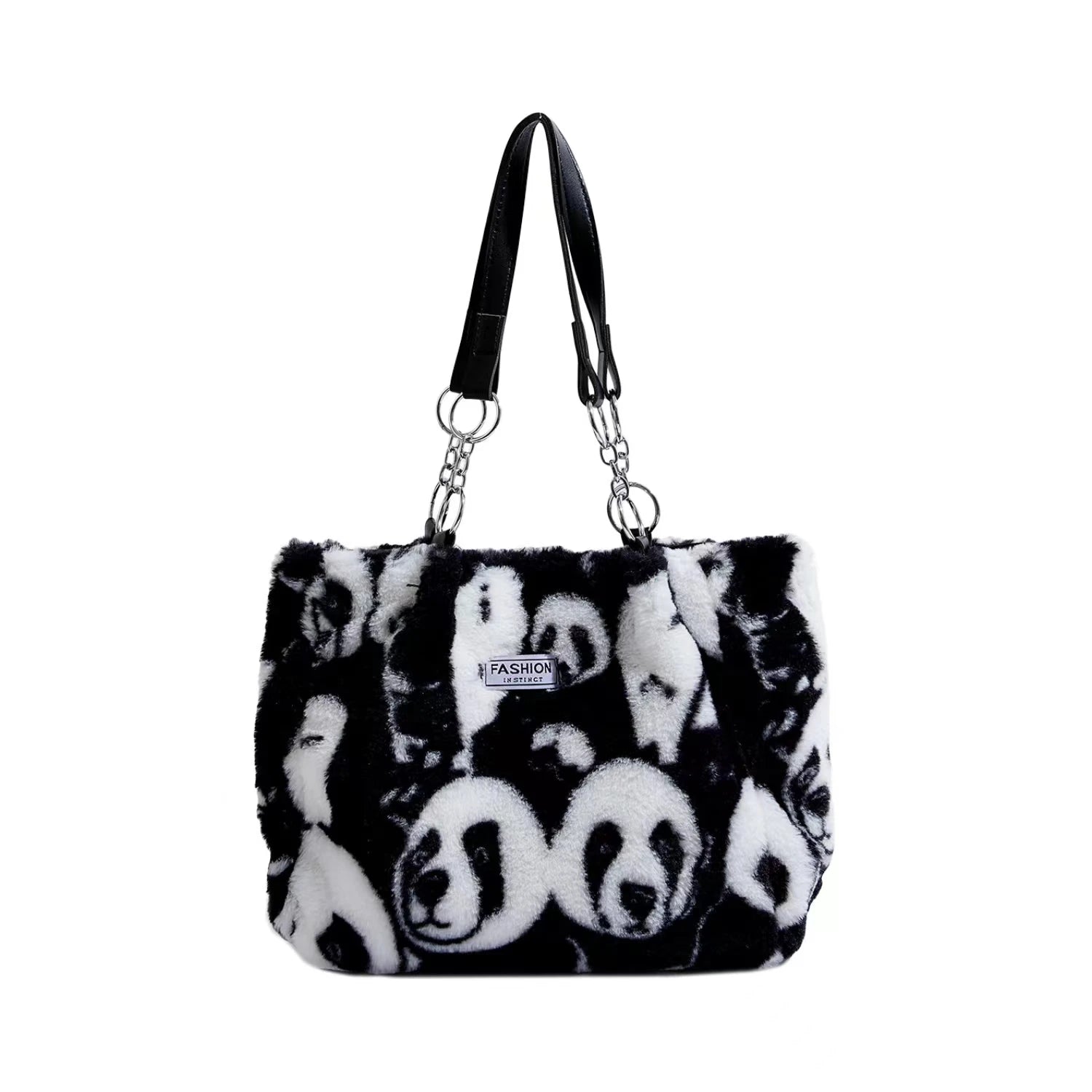 Furry Large Capacity Tote Bag for Women, Lightweight Outing Shoulder Bag