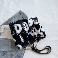 Furry Large Capacity Tote Bag for Women, Lightweight Outing Shoulder Bag