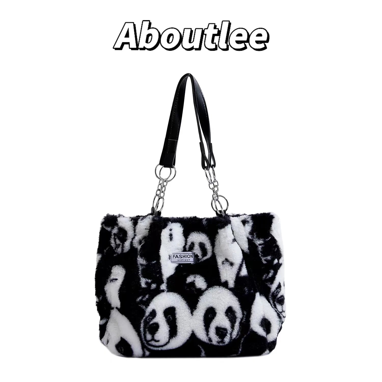 Furry Large Capacity Tote Bag for Women, Lightweight Outing Shoulder Bag