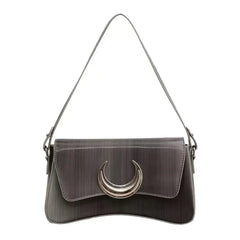 Aboutlee High Women Shoulder Bag Leather Half-Moon Side Bag