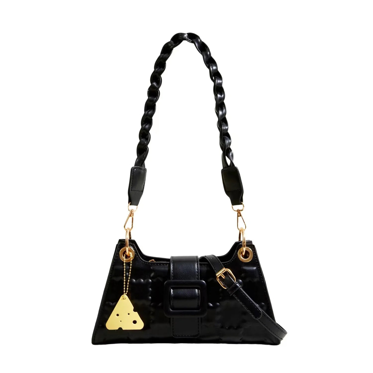 Lee Square Pressed Floral Shoulder Bag Lightweight Small Women Underarm Bag