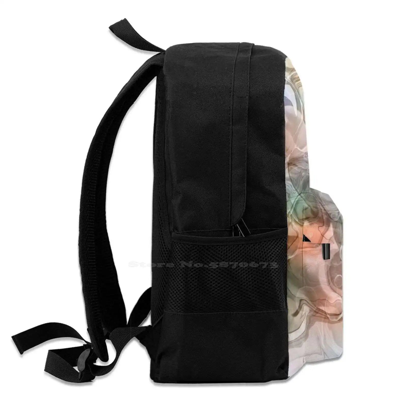 Abstract Ink Art 3D Print Backpack Casual Bag